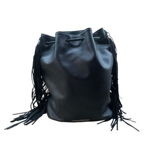 Victoria’s Secret Women’s Backpack Fringe Bag Western Lined Shoulder Black